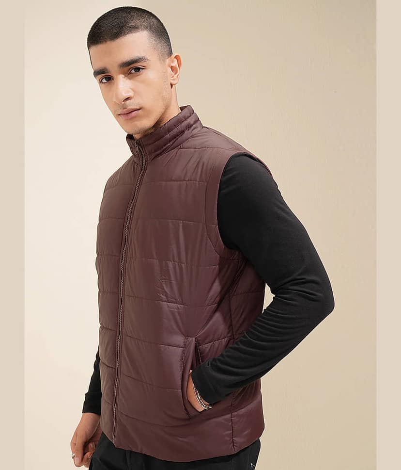Highlander Polyester Men's Puffer Jacket - Brown ( Pack of 1 ) view 4