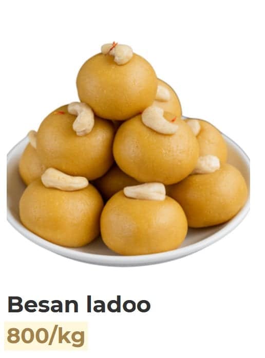Besan Ladoo (1kg) | Traditional Gram Flour Sweet | Festive Celebrations