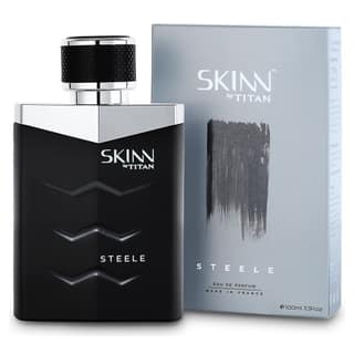 Skinn By Titan , Steele Long Lasting Fresh Edp For Men - 100 Ml Perfume For Men Liquid Eau De Parfum For Men Premium Fragrance Grooming Essentials Skinn By Titan , Steele Long Lasting Fresh Edp For Men - 100 Ml Perfume For Men Liquid Eau De Parfum For Me