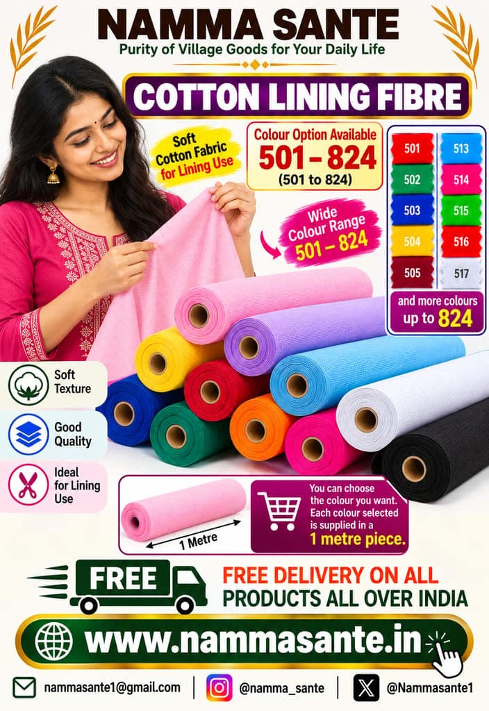 1meter All Cotton Lining Fibre – Colour Options 501–599 view 10