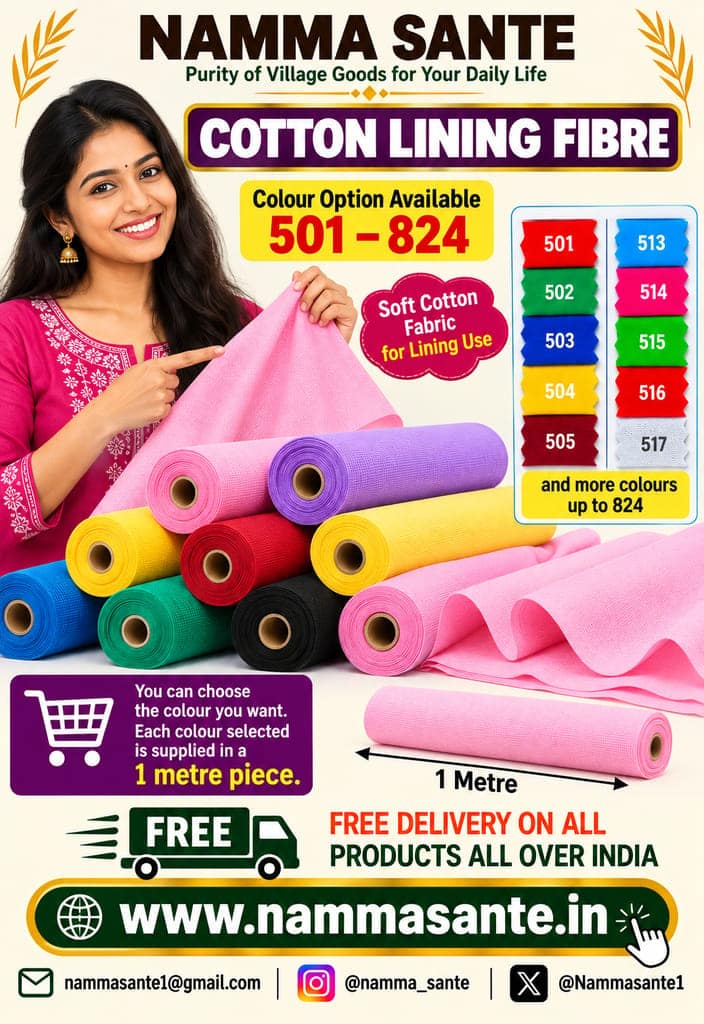 1meter All Cotton Lining Fibre – Colour Options 501–599 view 2