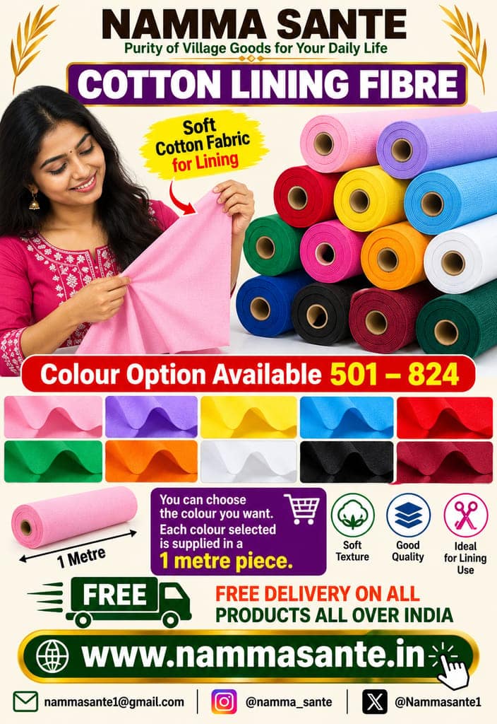 1meter All Cotton Lining Fibre – Colour Options 501–599 view 9