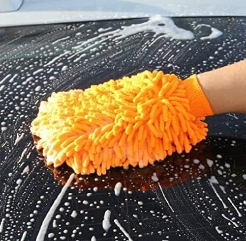 Car Wash and Dust Chenille Mitt Cleaning Gloves, - Pack of 2 (Multi Color) view 4