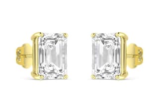 Emerald Solitaire Studs