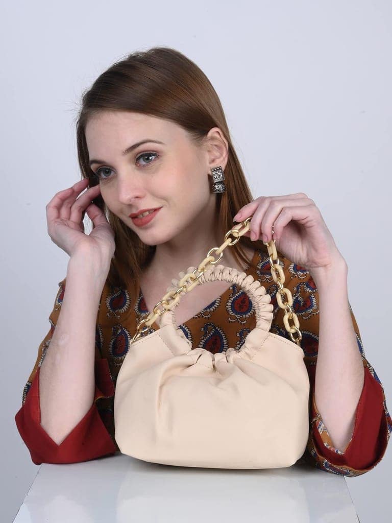 Magnifique Trendy Sling Bag for Women - Cream view 5