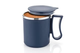 Coffee Mug with Lid Insulated Stainless Steel for Tea Milk Mug Inner Stylist Double Wall Cup for Home Office Restaurant Use Gift (Pack of 1) (Blue)