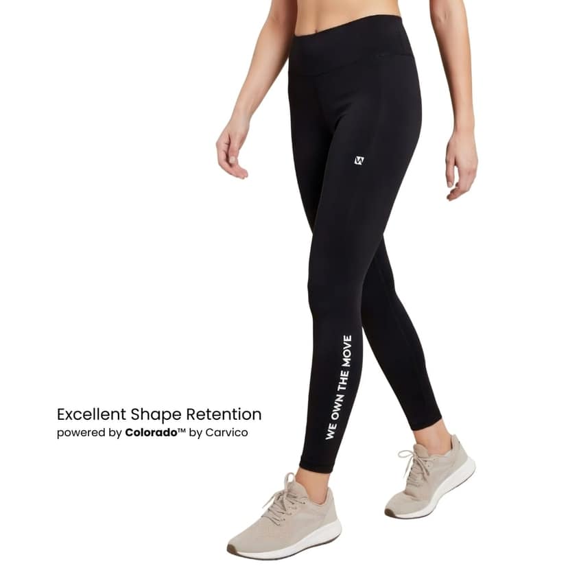 WOTM Signature Black Active Wear for Women | High Waist Gym Leggings | Colorado Fabric Yoga Pants | Gym Pants for Women Workout | Sports Tights view 3