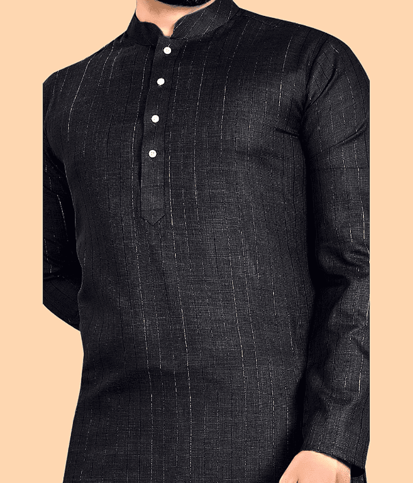 YUG ART - Olive Green Cotton Regular Fit Men's Kurta Pyjama Set ( Pack of 1 ) view 2