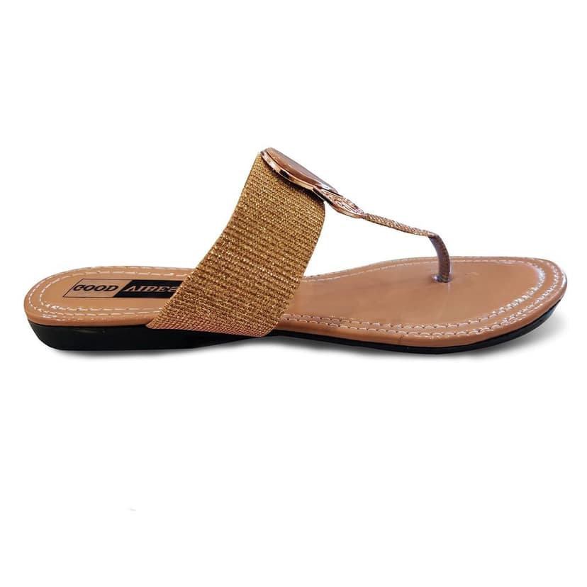 Peach Pink Metallic Comfortable and Stylish Flats Fashion Sandals Slip On | For Casual Wear, Party and Formal Wear Occasions | For Women & Girls (numeric_7) view 7