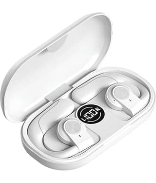 VEhop GT03 OWS OPEN EAR Bluetooth True Wireless (TWS) On Ear 48 Hours Playback Low Latency,Powerfull bass IPX4(Splash & Sweat Proof) White