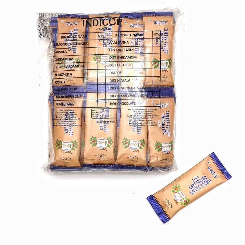 INDICUP Coffee Premix, Pack of 50 Sachets view 2