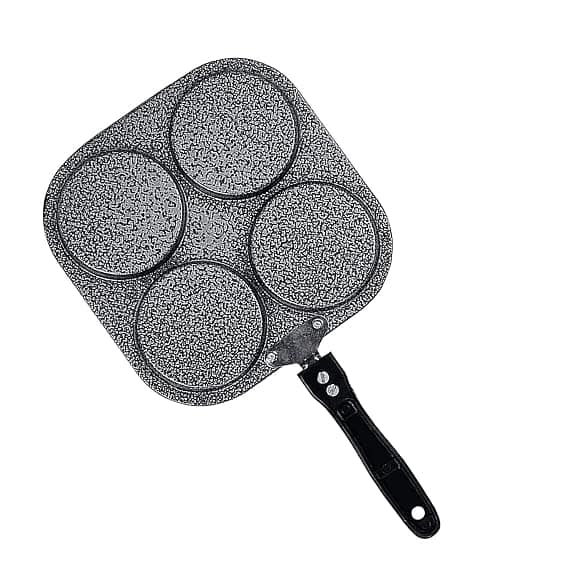 Grill Uttapam Tawa/Multi Snack Maker 4 in 1 - Mini Pancake Maker, Mini Crepe Pan Pancake Moulds 19.5cm Aluminium Non-Stick view 2