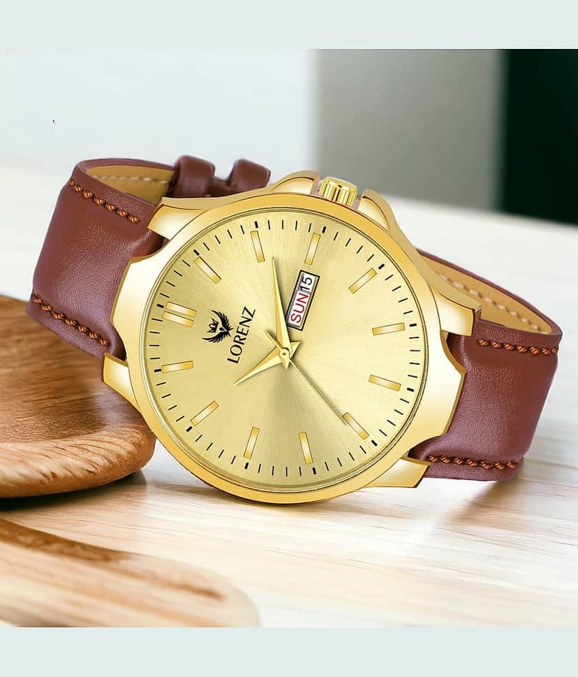 Lorenz Brown PU Analog Men's Watch