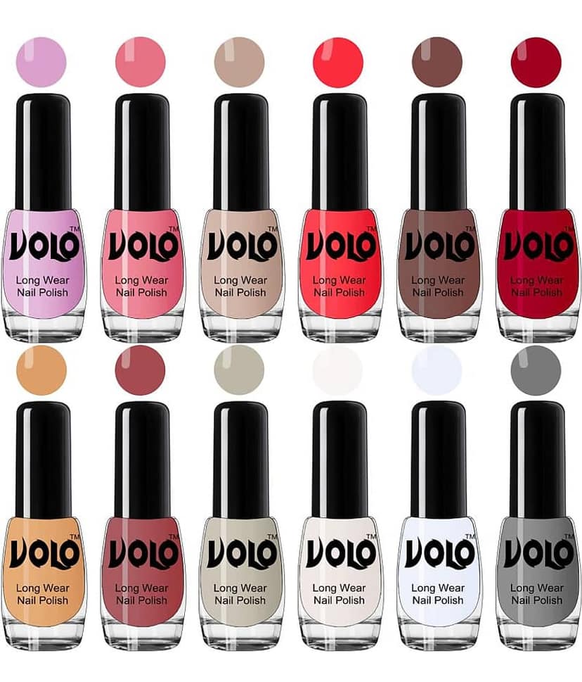 VOLO Best Affordable FullYear Collection Nail Polish Combo 12 Pcs Multi Glossy 60 mL