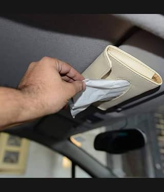 Tantra Car Tissue Dispenser Leather Beige