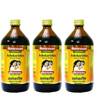 Baidyanath Ashokarishta Asava Menstrual Cycle Liquid 450 Ml Pack of 3