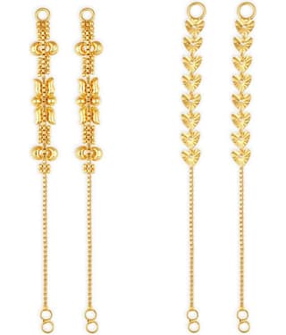 1gram gold Plated Kanchain Ear chain earcuff Ear to Ear Combo for Women & Girls