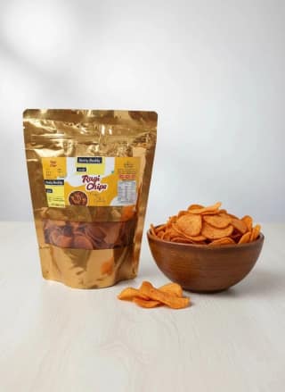 Nutty Buddy Foods Crispy Ragi Chips – Finger Millet & Urad Dal Snack (150g)