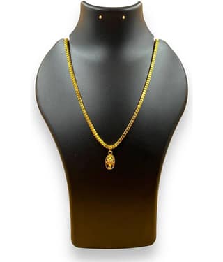 AKLINA Gold Religious Pendant With Chain ( Pack of 1 )