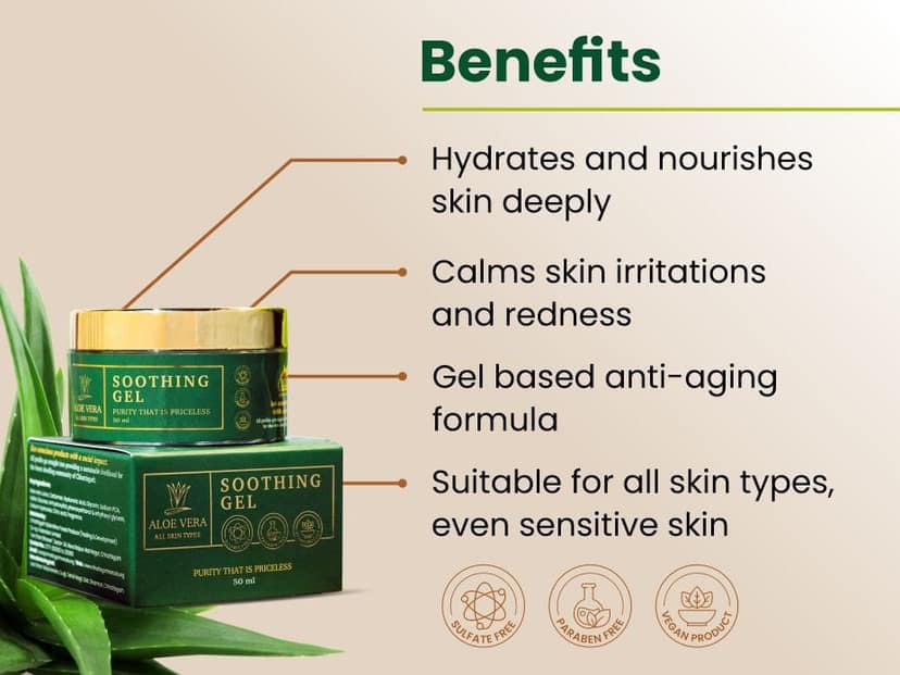 Chhattisgarh Herbals Aloevera Soothing Gel-100ml view 2