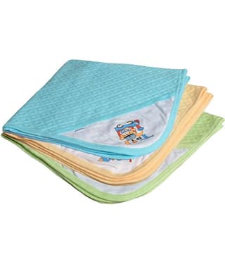 CATCUB Multi-Colour Cotton Towel cum blanket ( 72 cm × 72 cm 3 pcs )
