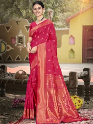 Pink Silk Saree