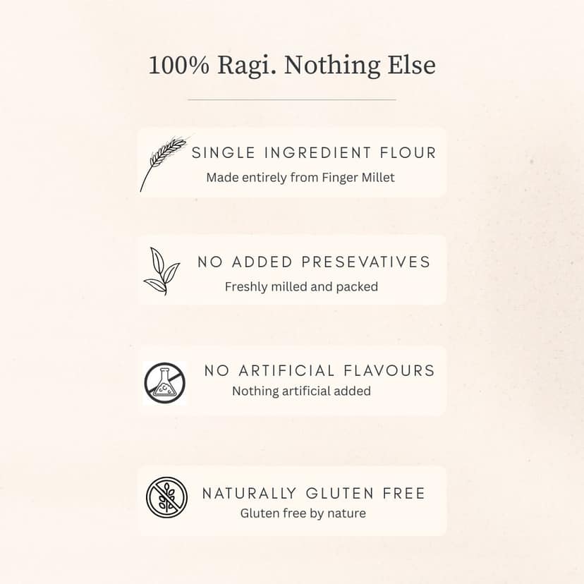 Curryfeast Sprouted Ragi Flour (Nachni Satva) / Gluten free/ Sugar free / 100% Natural/No Preservatives / 500gms view 8