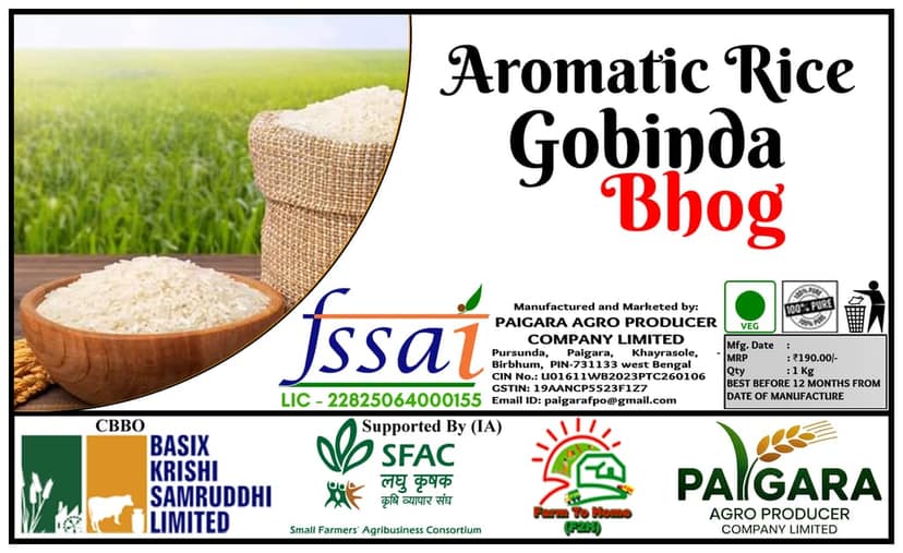 Aromatic Gobinda Bhog Rice - Premium Quality Fragrant Grain 1Kg view 3