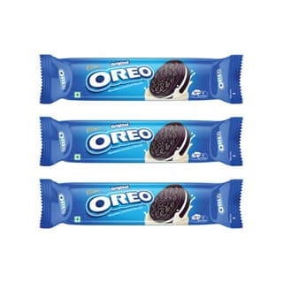 Cadbury Oreo Original Vanilla Flavour Sandwich Cream Biscuits - Pack of 3