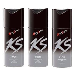Kama Sutra Rush Deodorant for Men, 150 ml (Pack of 3)