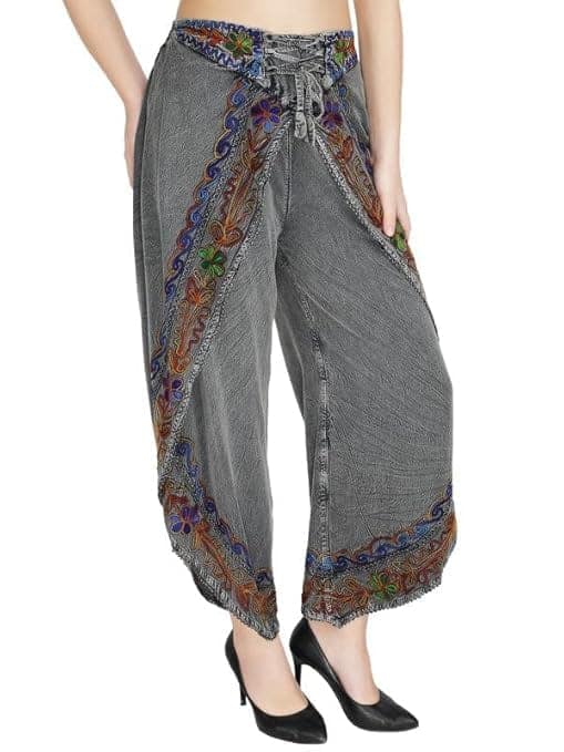 Rayon Women's Regular Fit Relaxed Yoga Fitness Dhoti Pants view 2