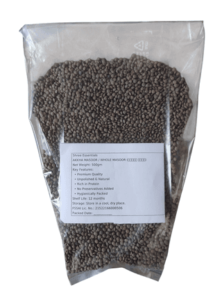 Shree Essentials Whole Masoor Dal (आखा मसूर) | Premium Unpolished Pulses