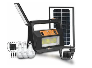 Pick Ur Needs 4 Side Tube Lantern Rechargeable With Solar Panel