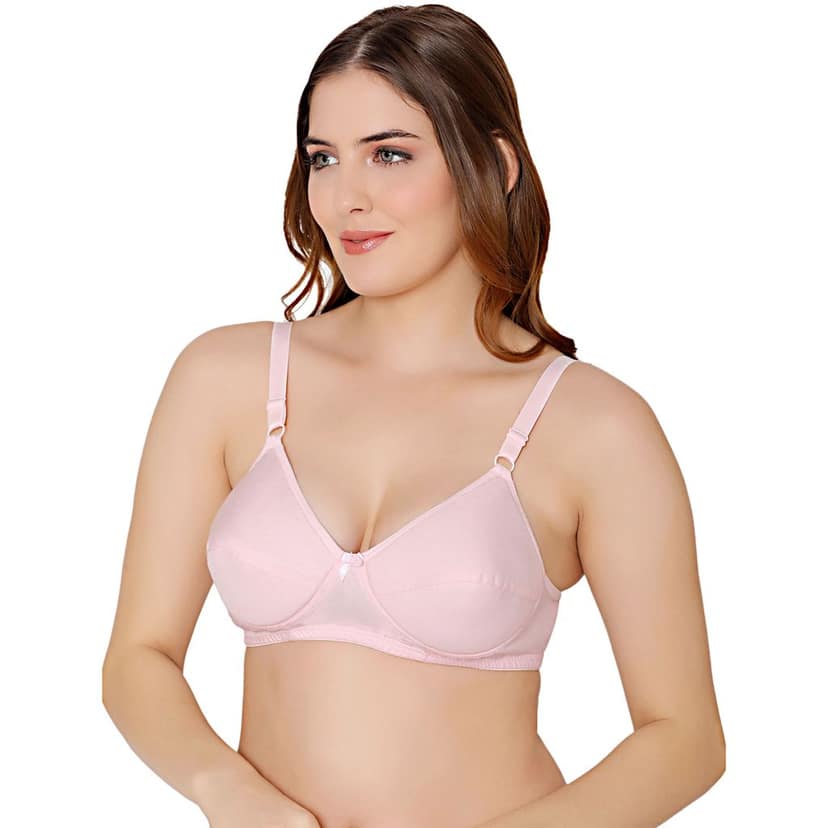 Bodycare cotton wirefree adjustable straps soft cup padded Bra-5543COR view 2