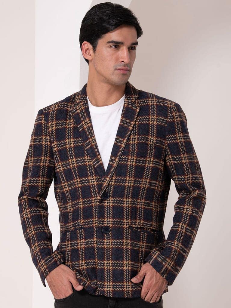 Heritage Navy Plaid Blazer view 6