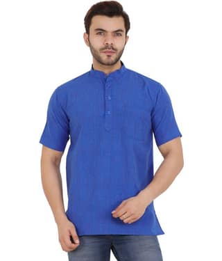 Latest Chikan - Red Cotton Men's Shirt Style Kurta ( Pack of 1 )
