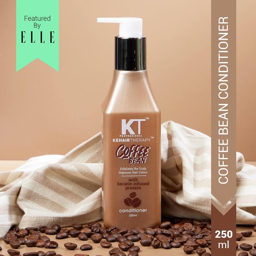 KT Professional Coffee Bean Conditioner, Hair Fall Control with Keratin, Sulfate-Free - 250ml