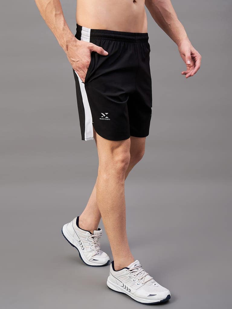 Masch Sports Men's Sports Wear, Active Wear, Gym, Running & Training Shorts with Zipper Pockets and Side Curved Slits view 4