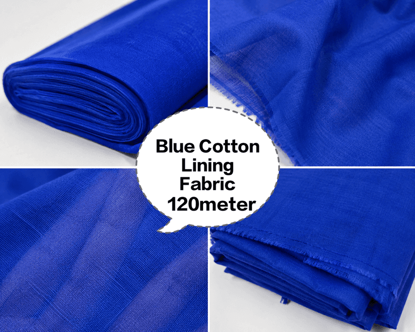 Blue Cotton Lining Fabric (Chhota Panna), Blue Cotton Lining Fibre (Chhota Panna), Blue Lining Cloth (Chhota Panna), Soft Blue Cotton Lining (Chhota Panna), Blue Garment Lining Fabric (Chhota Panna) view 4