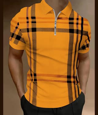 AOOSH Men Cotton Blend Regular Fit Printed Polo T Shirt ( Green )