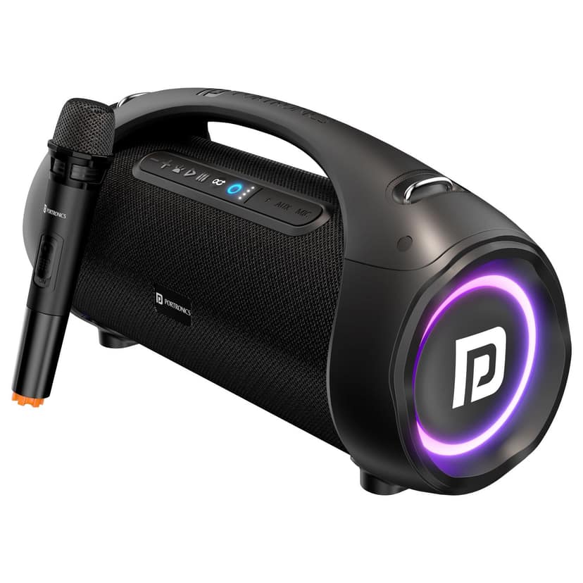 Portronics DASH 12, Bluetooth Speaker with FM - Black