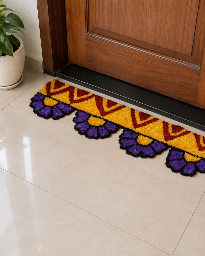 Readymade Rangoli Mat for Home Entrance, Festive Decoration and Pooja Decor view 2