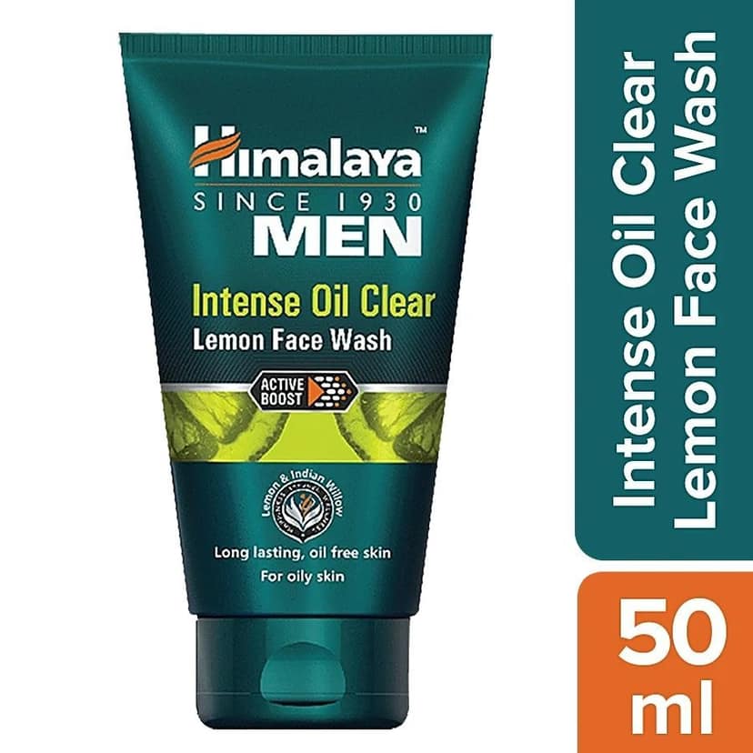 Himalaya Men Intense Oil Clear Lemon Face Wash, 50 Ml