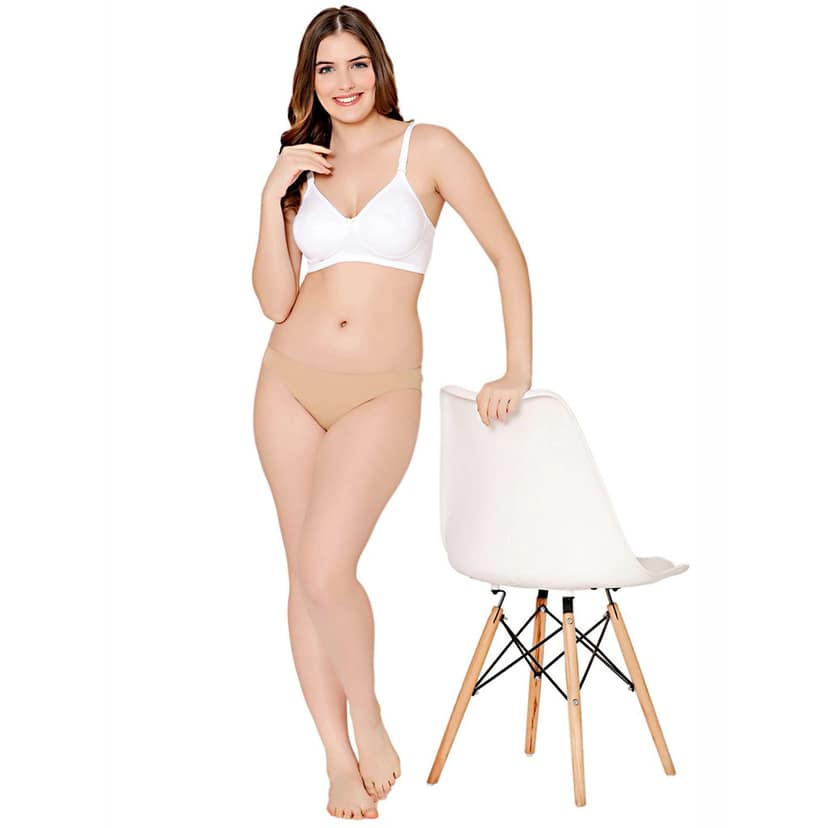 Bodycare polycotton wirefree convertible straps moulded cup non padded bra-6594B view 3