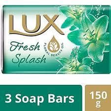 Lux Fresh Splash Water Lily & Cooling Mint Soap Bar, For Refreshed Fragrant Skin, 150 G Each (Pack Of 3)