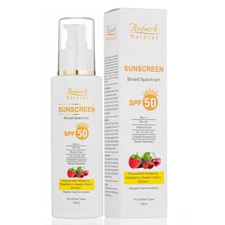 Anherb Natural SPF 50 Sunscreen Lotion, UVA & UVB Protection, Broad Spectrum PA+++ Sunscreen - 100ml