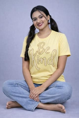 Yellow "Be Kind" Tees for Women