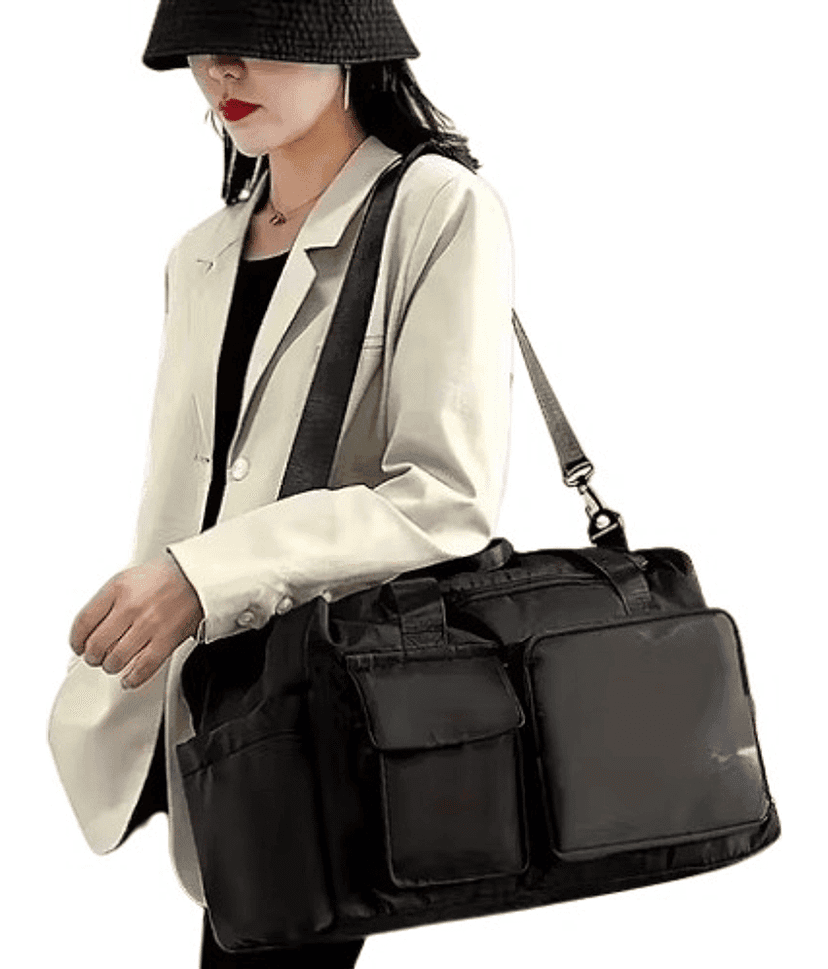 SUNESH CREATION 28 Ltrs Black Fabric Duffle Bag view 2