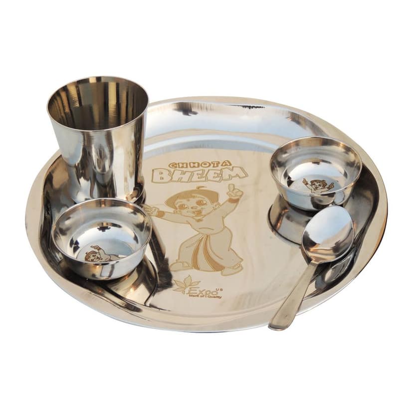 Stainless Steel Chhota Bheem Kids Thali Dinner Set (SMAS070 A) view 2