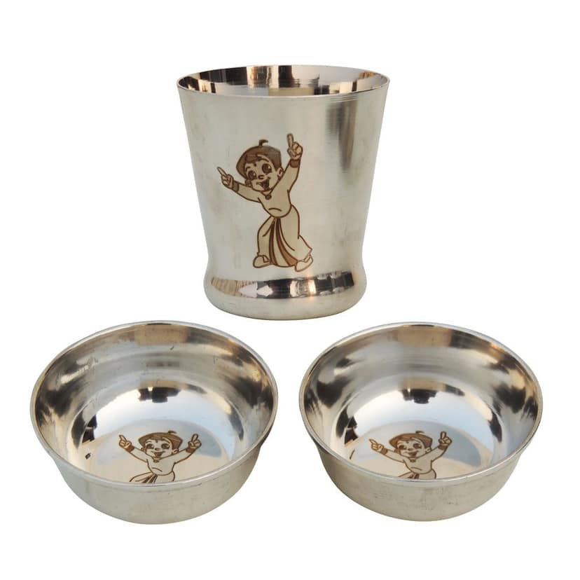 Stainless Steel Chhota Bheem Kids Thali Dinner Set (SMAS070 A) view 3